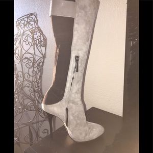 Giuseppe Zanotti Suede Leather Boots Grey/Black